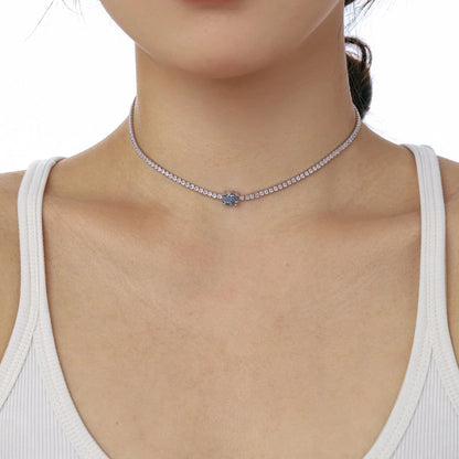 Gemstone Moissanite Necklace