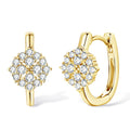 Hoop Earrings for Women 18K Real Gold Plated 925 Sterling Silver Hypoallergenic Earring Certified All Moissanite