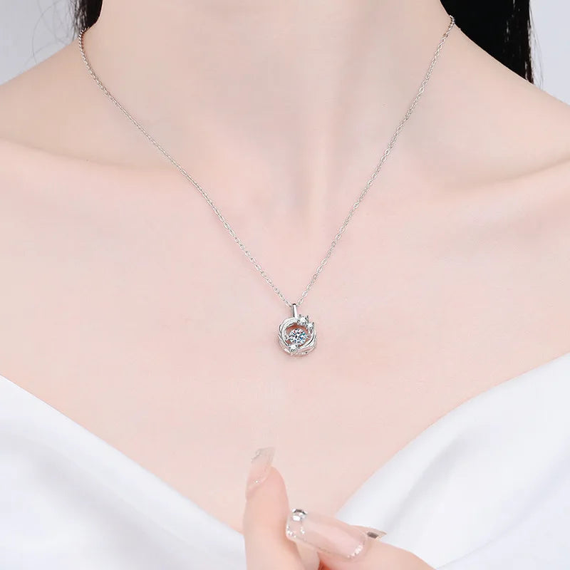 0.5ct Moissanite Charm Necklace