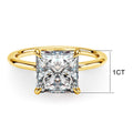 Moissanite D Color Ring For Women 925 Sterling Silver Gold Plated 1ct 2ct 3ct
