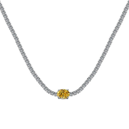 Gemstone Moissanite Necklace