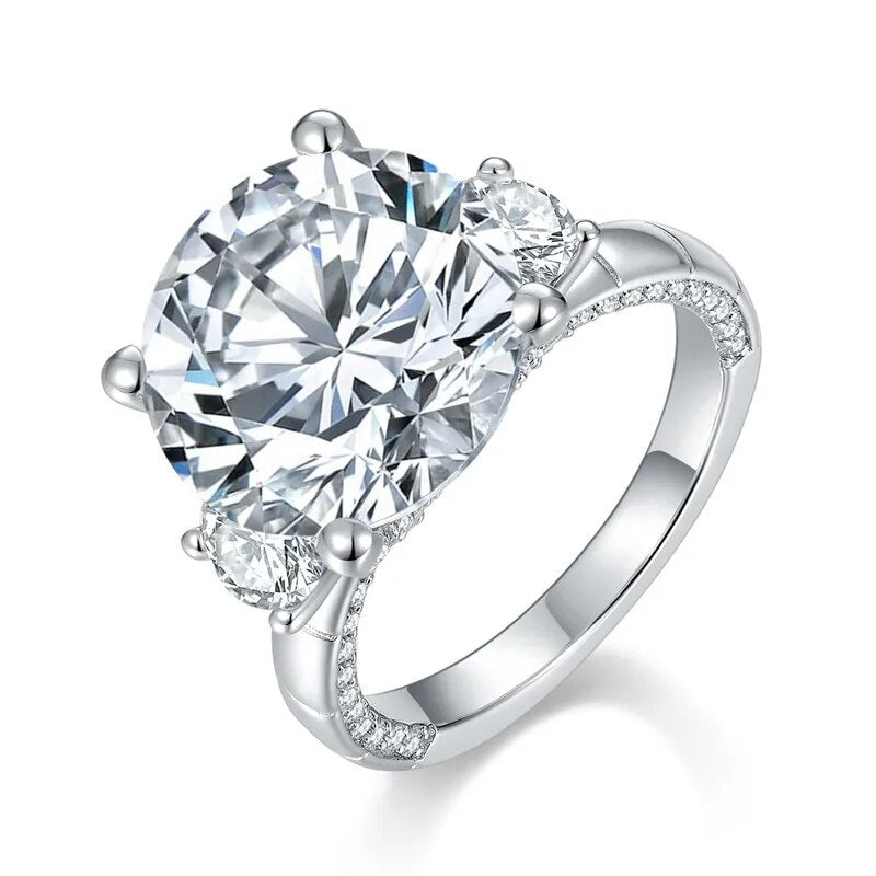 9.6 Carat All Moissanite Ring