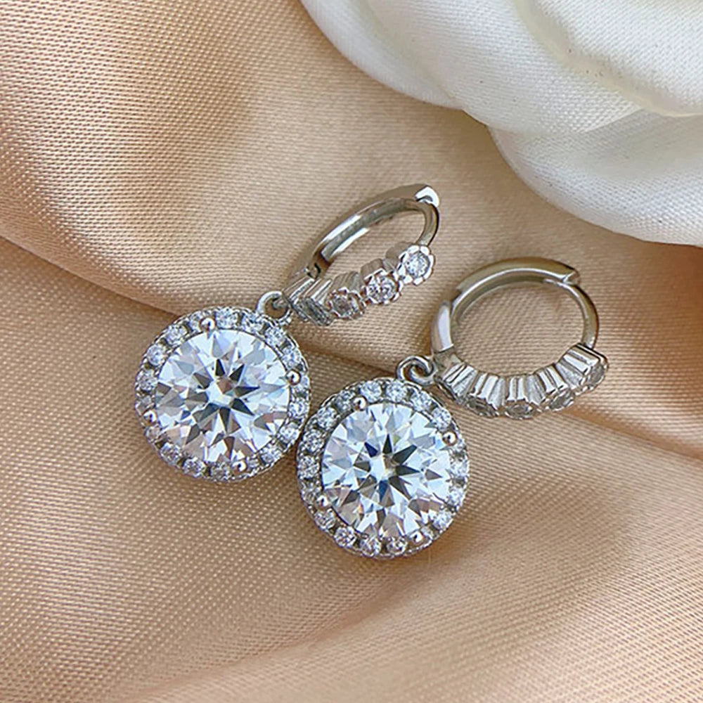 Moissanite Hoop Earring