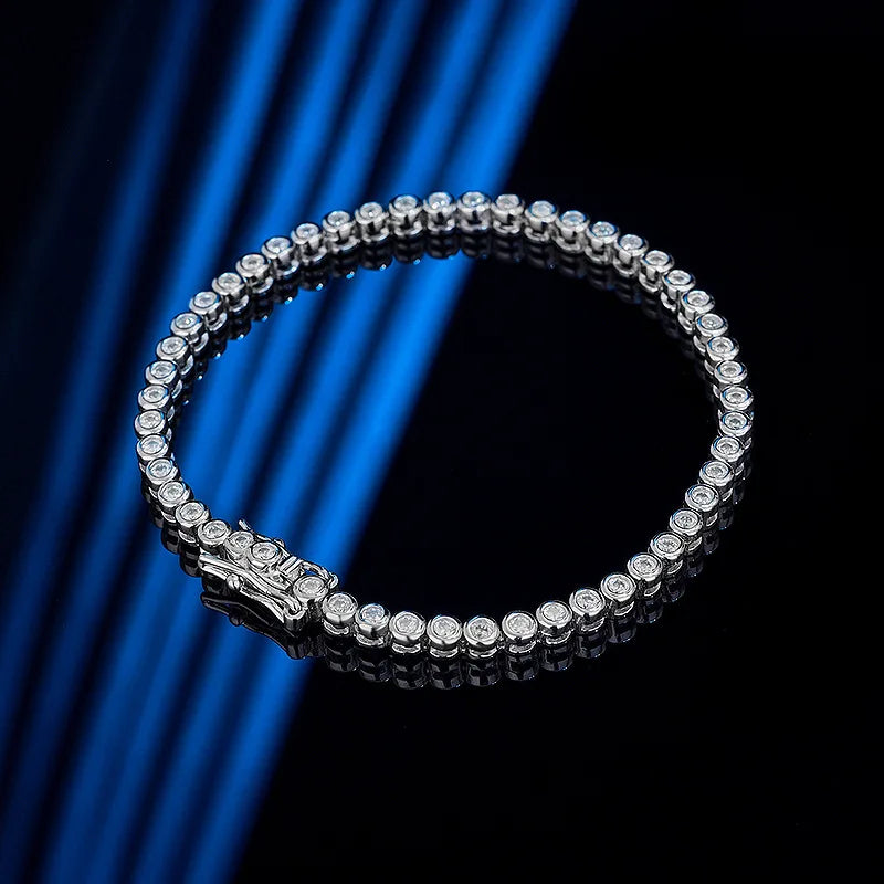 2mm Moissanite Tennis Bracelet | D VVS1 S925 Silver