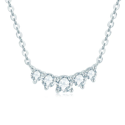 Moissanite Smile Pendant Necklace