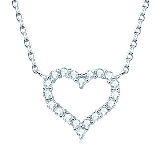 Moissanite Heart Pendants