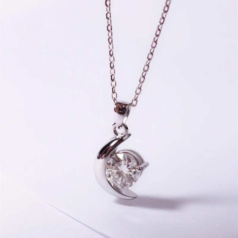 1CT Moissanite Pendant Necklace