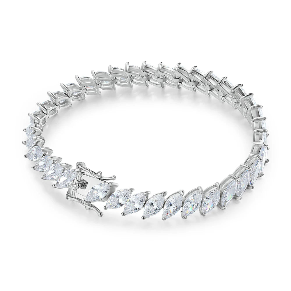0.5ct Marquise Moissanite Tennis Bracelet | D VVS1 S925