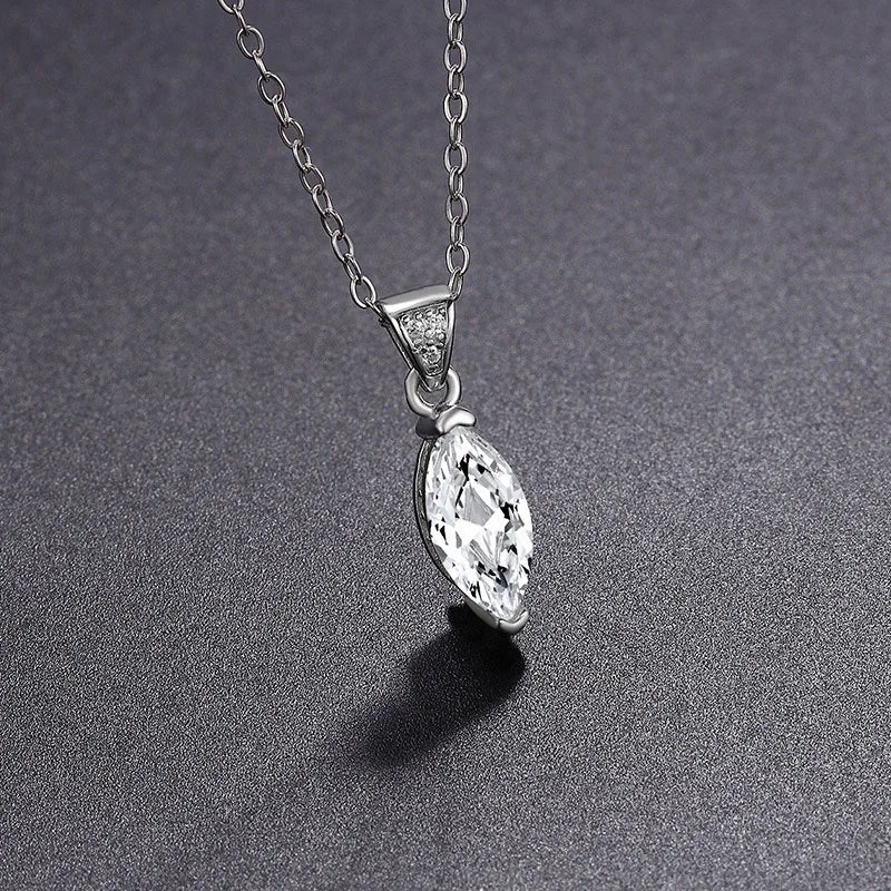 1ct Marquise Moissanite Pendant Necklace