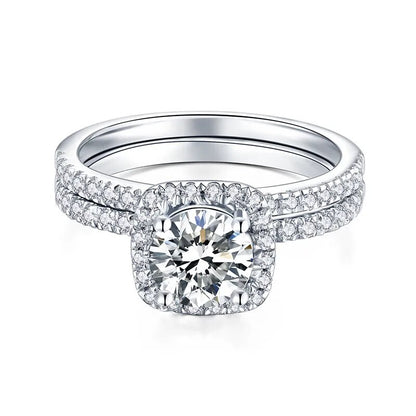 1 Carat Moissanite Engagement Wedding Ring