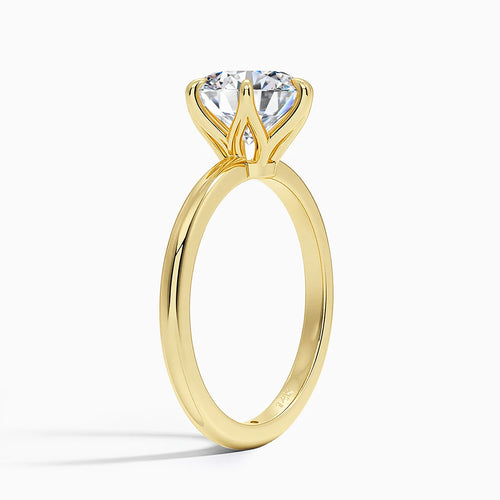 Gold Moissanite Ring Engagement Jewelry Promise Wedding Certified 14k