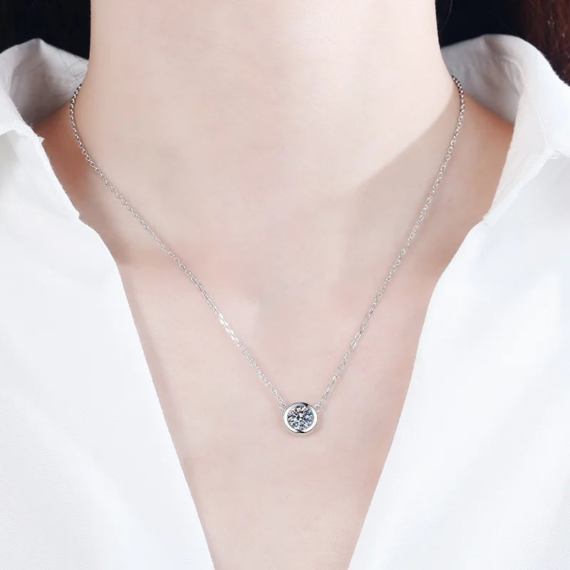 Moissanite Diamond Pendant Necklace