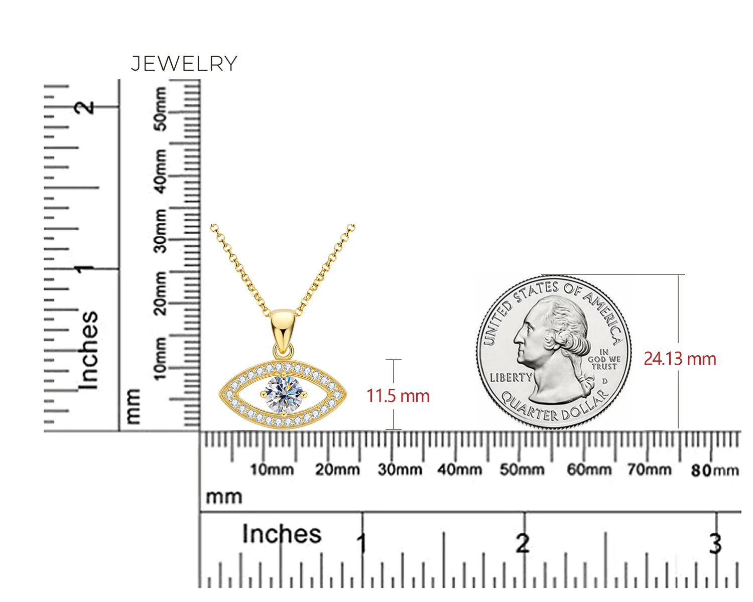 Pendant Necklace1.0ct Moissanite