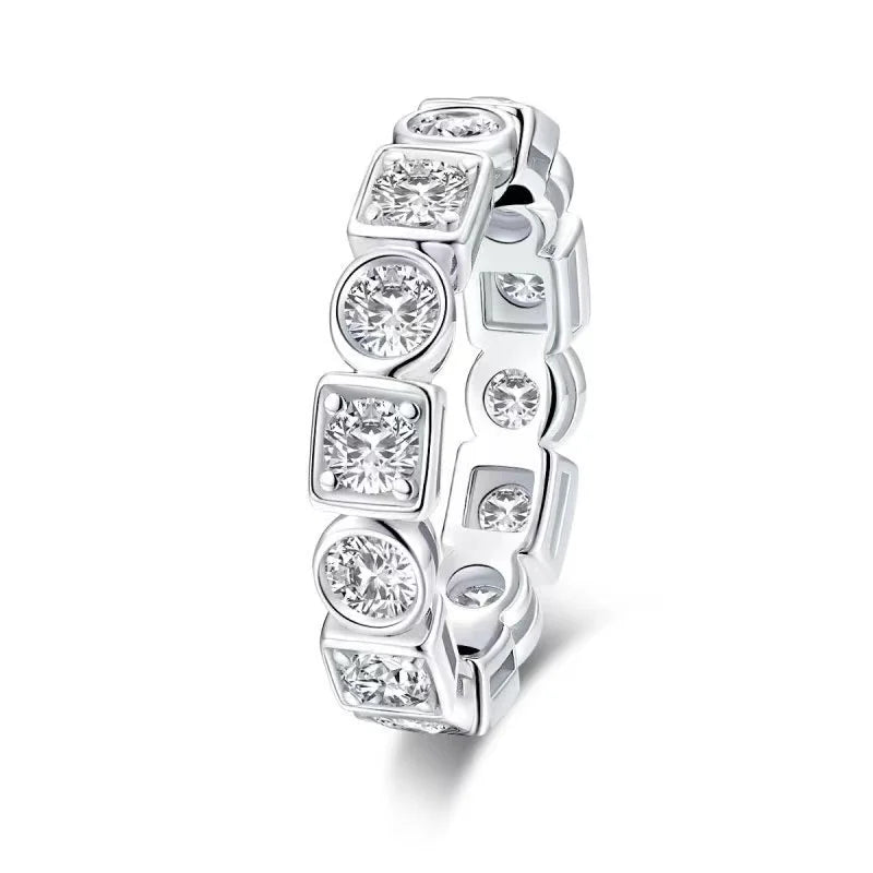 Moissanite Eternity Ring Diamond Wedding