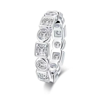 Moissanite Eternity Ring Diamond Wedding