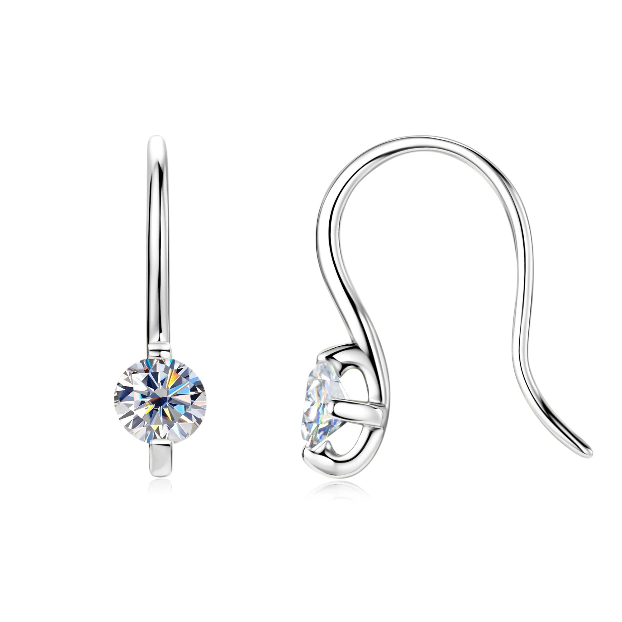 100% 925 Silver Piercing Drop Earrings For Women Plated 18K Gold Jewelry 0.3cttw Moissanite Earrings High Quality Gift