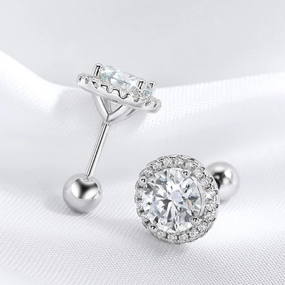 Moissanite Screw Earring Stud Ear