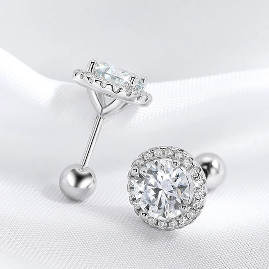 Moissanite Screw Earring Stud Ear