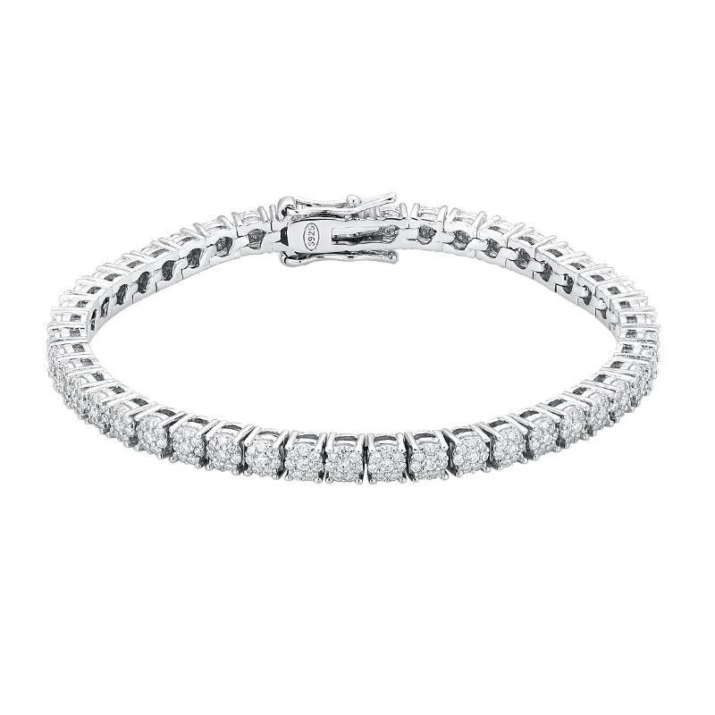 Moissanite Diamond Link Chain Bracelets Bangle