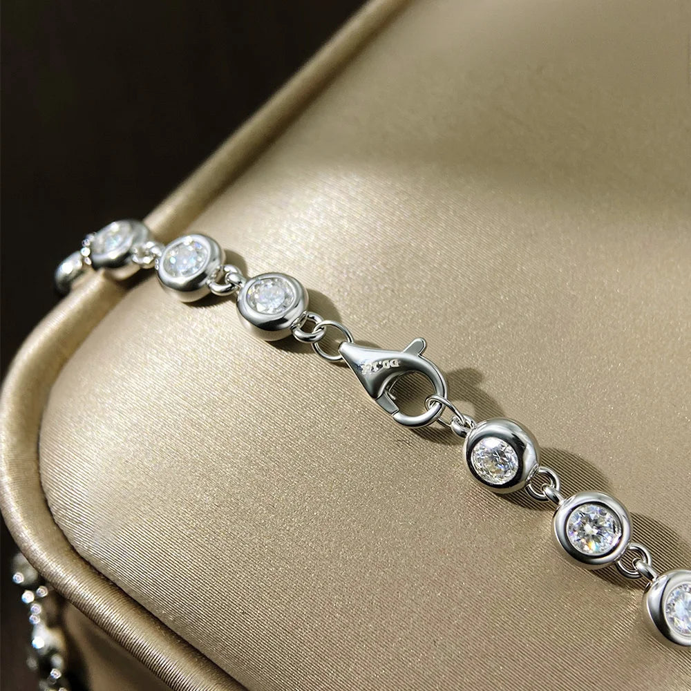 Moissanite Tennis Bracelet GRA Certified s925 Sterling Sliver 3mm
