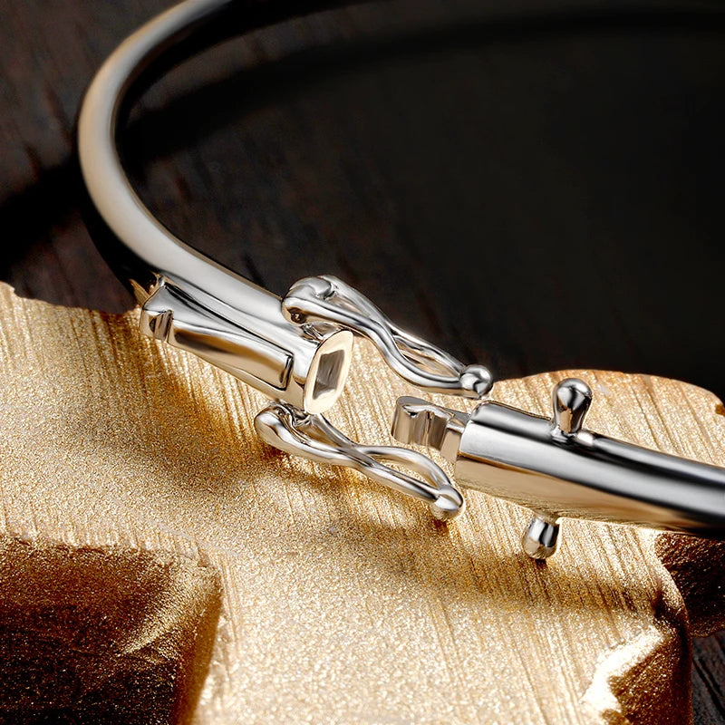 Moissanite Bangles for Women GRA Certified D VVS1 Lab Diamond 100% s925 Sterling Silver Wedding Bracelets 1CT Pear Cut