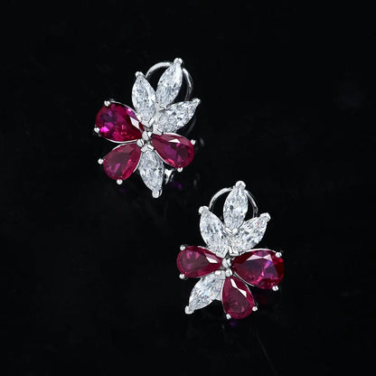 Moissanite Ear Clip Stud Earrings