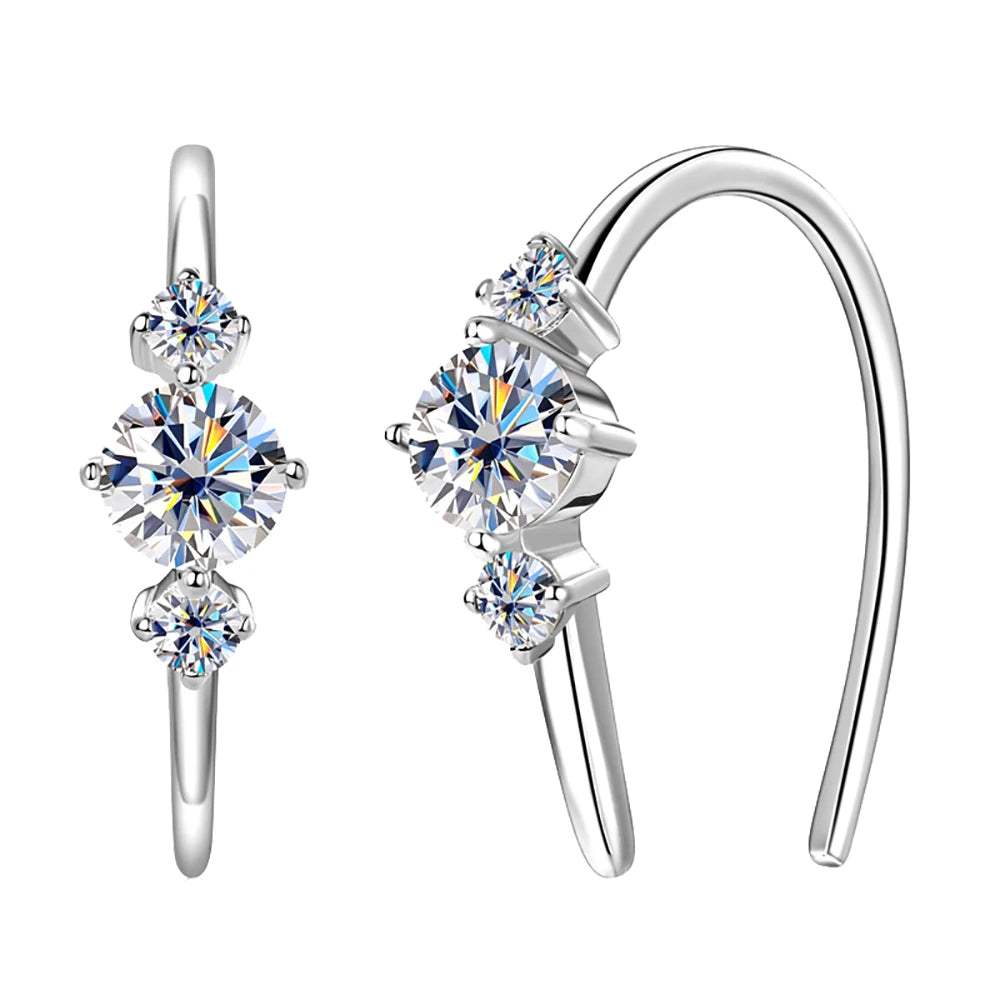 0.72cttw 2mm 4mm Full Moissanite Earring