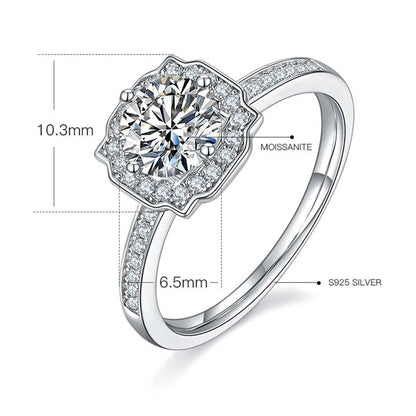 Moissanite Ring 1 Carat