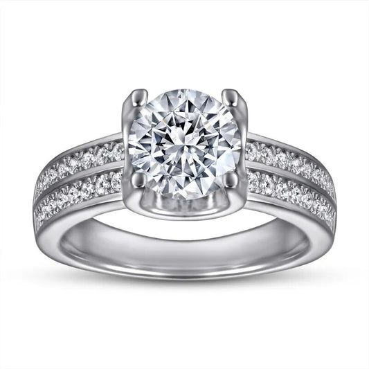 1.2 Carat Moissanite  Engagement Wedding Bands