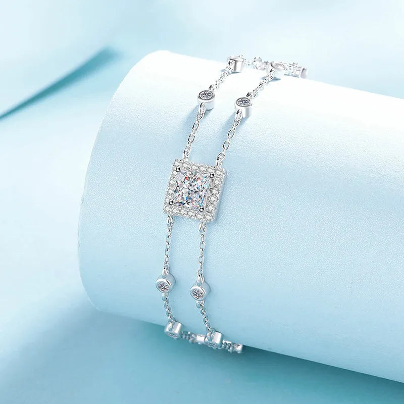 Moissanite Diamond 1ct Simple Bracelet