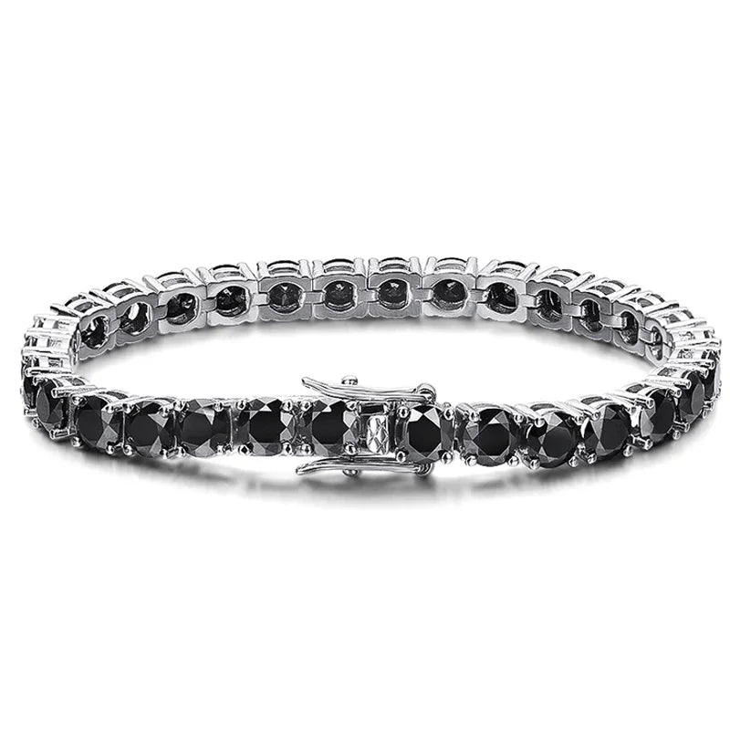 Moissanite Tennis Bracelets 3/4/5mm for Women 925 Sterling Silver Gemstone Bangle Wedding Sparkles Lab Diamond Bracelet