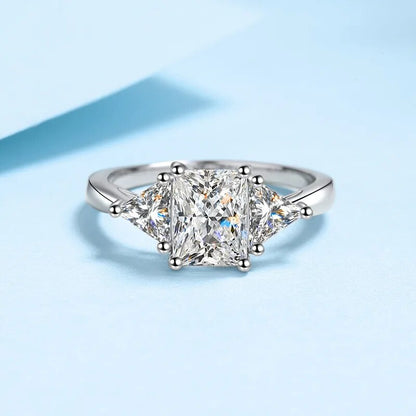 3.0 Ct Radiant Cut Moissanite Engagement Band