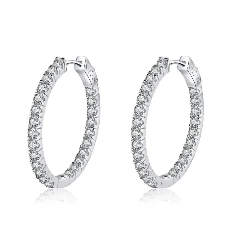 2.88CT Moissanite Hoop Earring