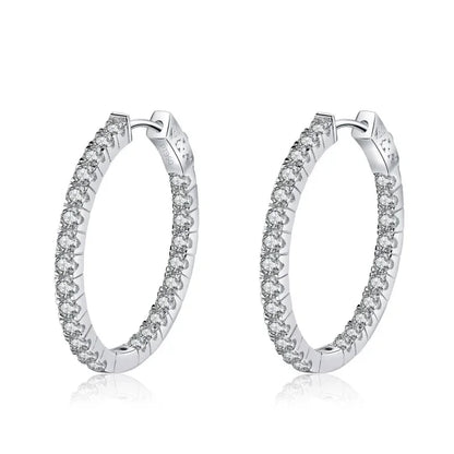 2.88CT Moissanite Hoop Earring