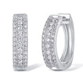 Full Moissanite Earrings for Women 18K Real Gold Plated 925 Sterling Silver Huggie Hoop Ear Piercing Earrings for Her