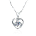 Girl Birthday Gift 18K White Gold Valentine's Day Necklaces 0.8CT Moissanite Diamond Pendant PT950 Women Wedding Fine Jewelry