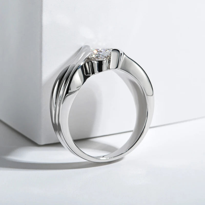 Moissanite Diamond Vintage Women Engagement Jewelry 925 Sterling Silver Female Wedding Rings 1.2 Carat