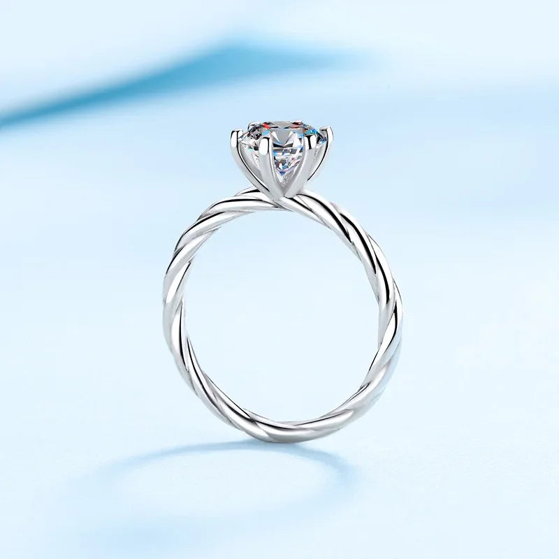 PT950 Platinum Moissanite 1Carat Diamond Ring