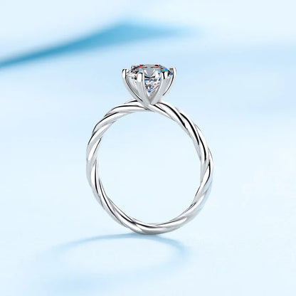 PT950 Platinum Moissanite 1Carat Diamond Ring