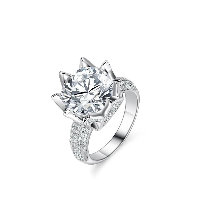 Round 5 Carat Moissanite Rings