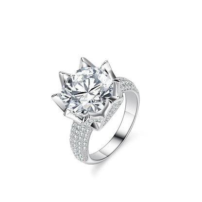 Round 5 Carat Moissanite Rings