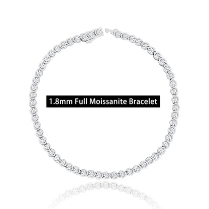 Full Moissanite Tennis Bracelet For Women