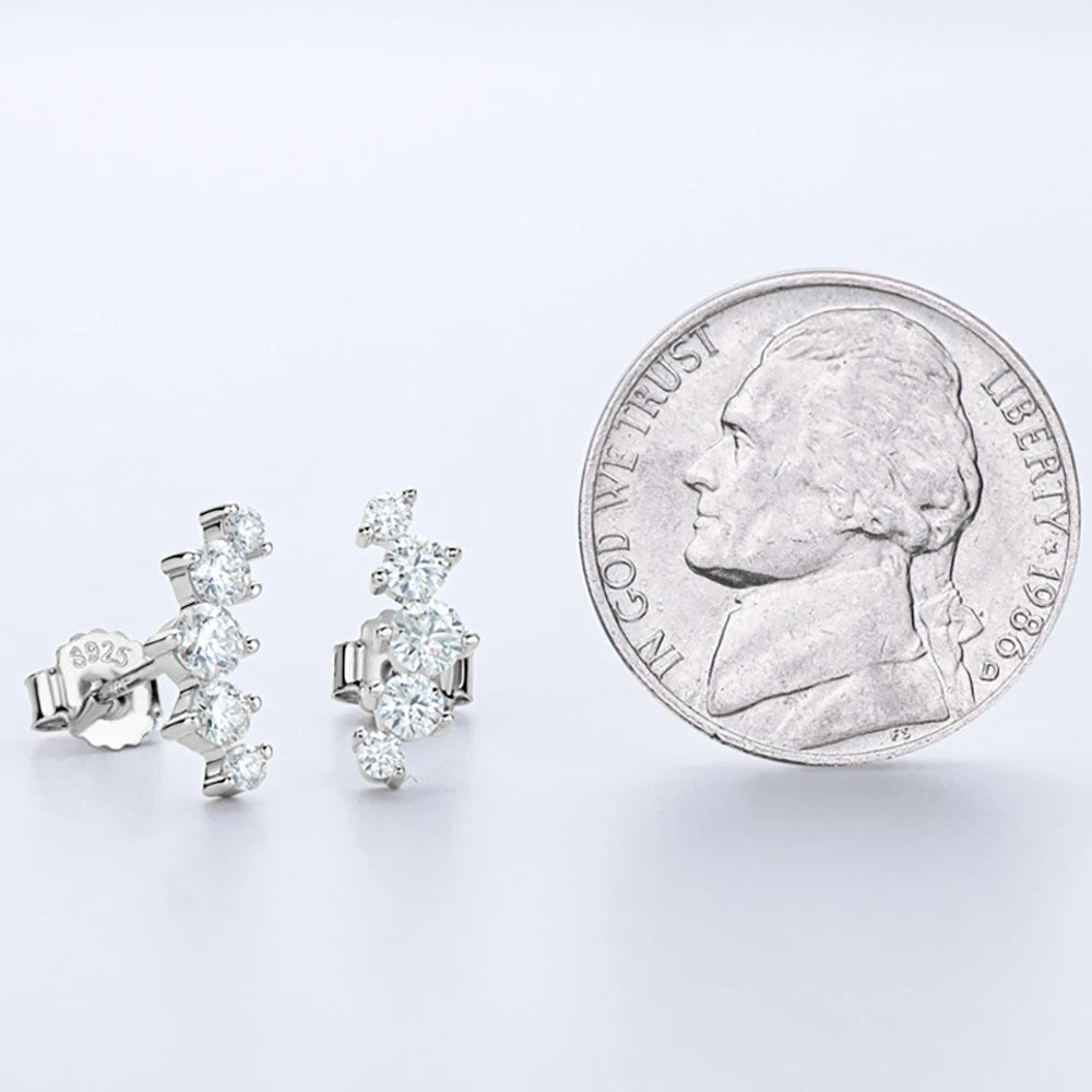 Full Moissanite Stud Earrings