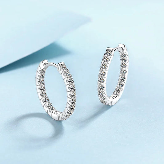 Moissanite Hoop Earrings