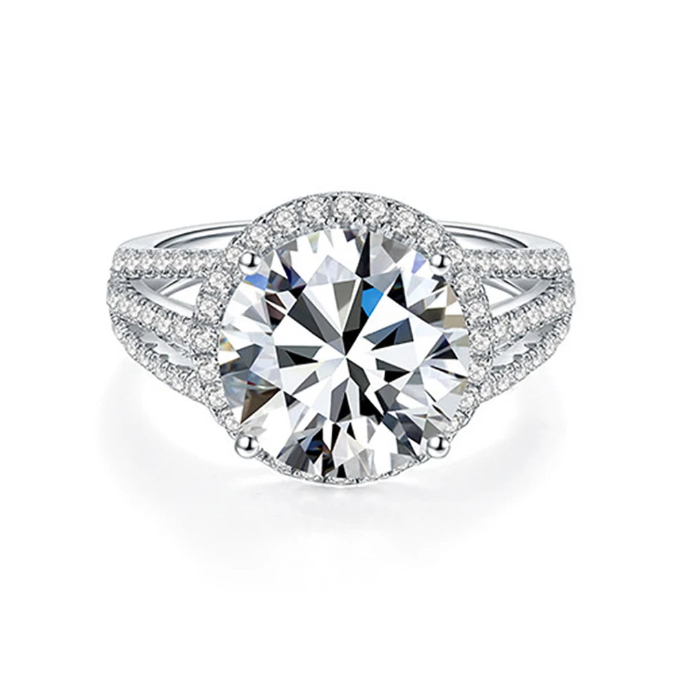 5ct D Color Moissanite Rings For Women Men 100% S925 Sterling Silver Plated 18K