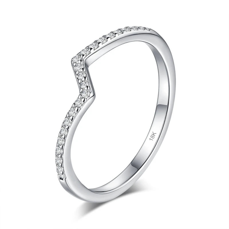 Trendy Girl Valentine's Day 18K White Gold Daughter Birthday Gift 0.75CT Moissanite Diamond Women Wedding PT950 Christmas Rings