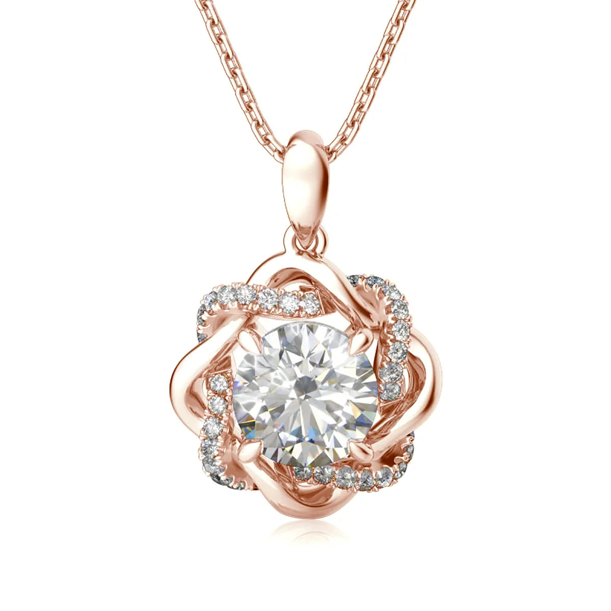 3ct Moissanite Necklace Pendant For Women Certified Silver 925 Jewelry 2025 Trending