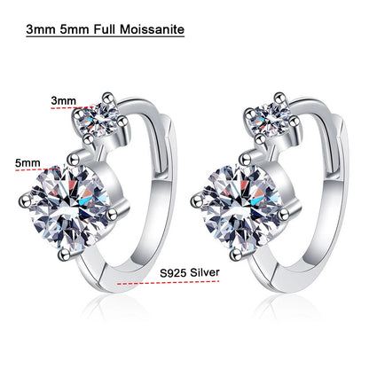 Full Moissanite Hoop Earring For Women