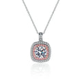 Girl Friend Valentine's Day 18K White Gold Necklaces 1CT Moissanite Diamond Women Birthday Gift PT950 Platinum Wedding Jewelry