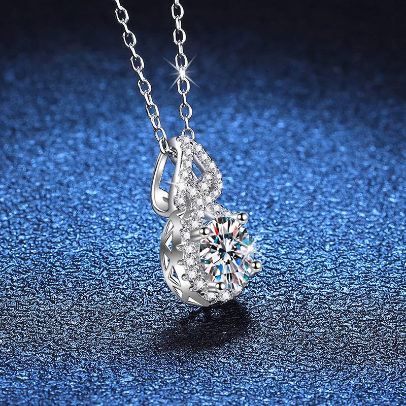 1ct Moissanite Pendant Necklace